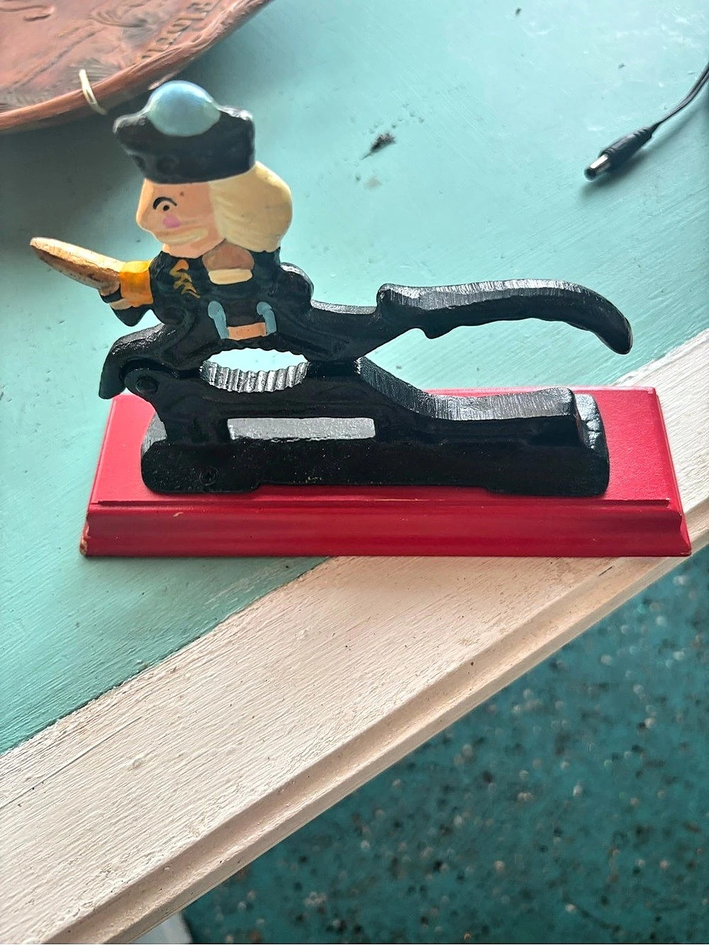 Vintage nut cracker Figurine Decor in Black & Red